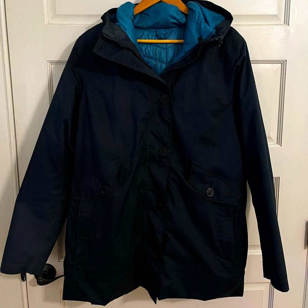 The North Face Womens Triclimate Coat (XL)-navy/teal